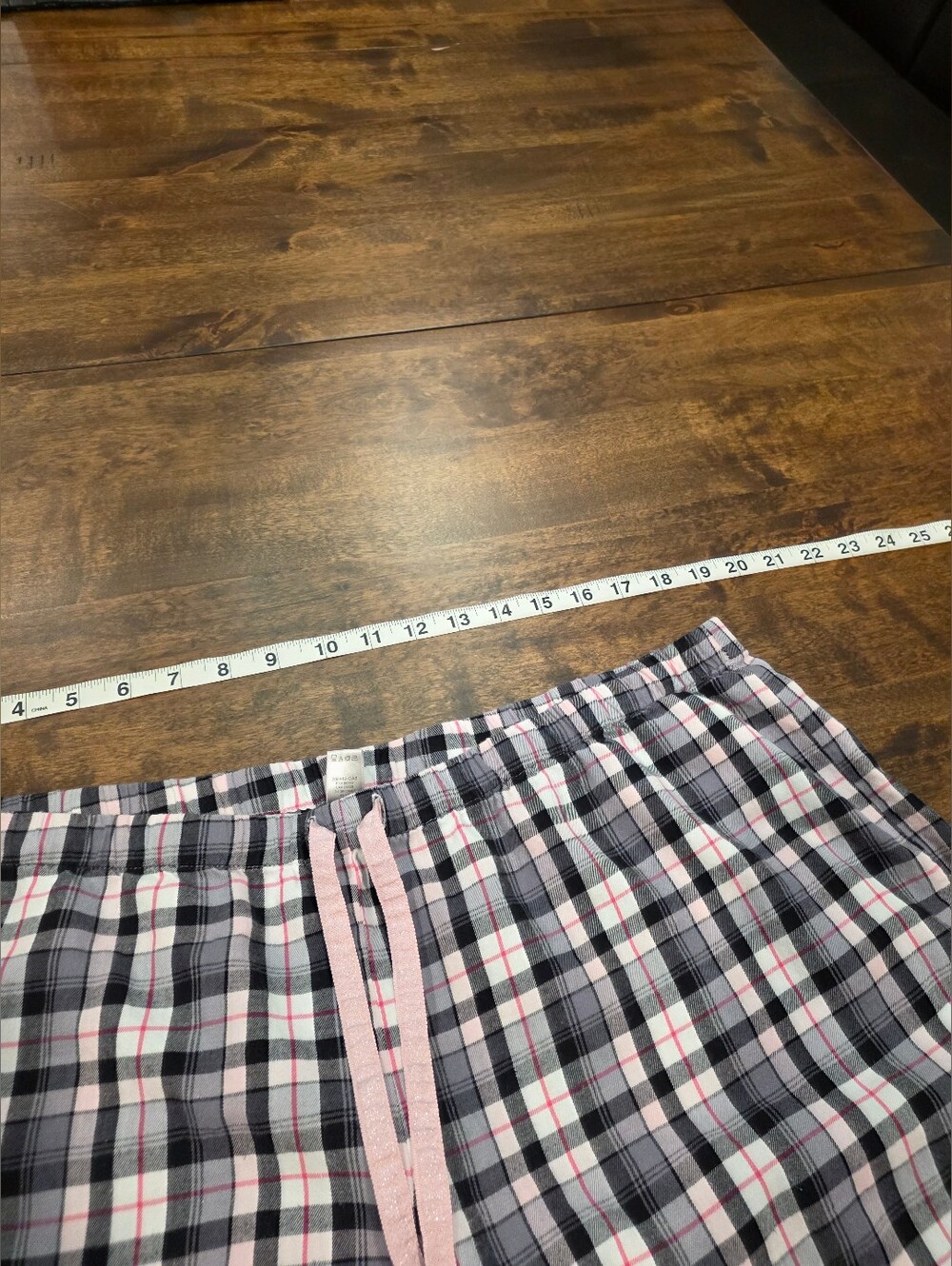 Victoria's Secret Black White Pink Plaid Pajama Set Long Sleeve Button Pants XL - Picture 12 of 16